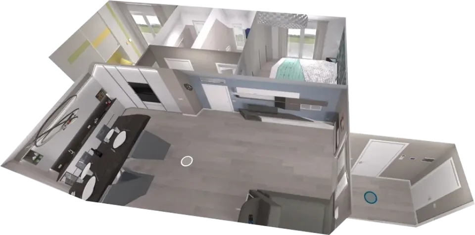 3D Dollhouse view of the virtual tour
